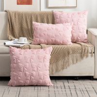 Spring Summer Pillow Covers 18x18 inch White Daisy Flower Outdoor Farmhouse Soft Plush Throw Pillows for Sofa Spring Summer