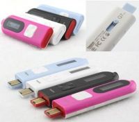 1.1inch MP3 Player Hidden Push USB and Wave Style Button Design (Q7)