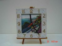 Polyresin 3D Drawings Square Clock - Wall Mount