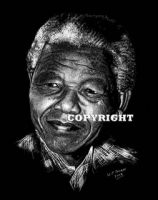 mandela scraperboard art