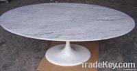 Marble table/marble top table/marble dining table/Tulip Oval Table