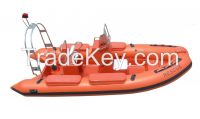 Inflatable rescue boat, Rigid Inflatable boat , Hypalon boat(rib535)
