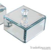 Glass Mirrored Jewelry Box, Mirror Jewel Box, trinket box, jewellery box