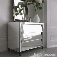 Glass Mirrored Dressing Table, bed side chest cabinet tallboy tall boy