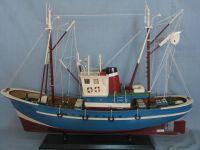 wooden fishing boat model