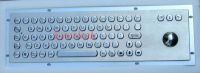 Industrial metal keyboard with trackball function keys and number keypad