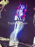 Manufacturers selling black aluminum wire pot lamp red flower color li