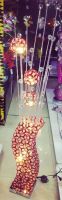 Manufacturers selling crystal beaded red flower color light room lamp