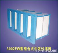 V-bank medium efficiency air filter