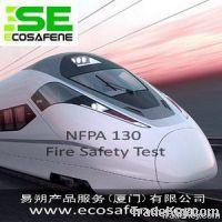 NFPA 130 Fire test to railway component