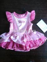 100% cotton baby dresses sleeping beauty rompers baby girl layette