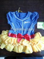 100% cotton baby dresses Snow white rompers pretty skirt baby girl layette sequins embroidery