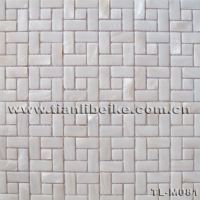 Pure white freshwater shell mosaic