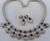 Diamond - Blue Saphire Necklace