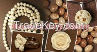 Mammoth Ivory Carved Jewelry, Necklace, Bracelet, Earring, Pendant, Various Size Available