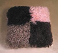 Mongolian lamb fur cushion