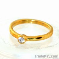 24K Gold Diamond Ring