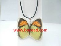 real butterfly wing necklace jewelry, so cute gift