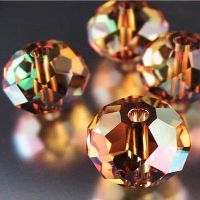 5040 Brown Crystal Flat Bead-Crystal Jewelry Bead