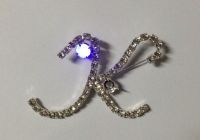 Rhinestone Pins with flashing LED