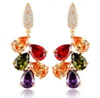 Women Jewelry My Love Multicolor Zircon stones earring Cluster Drop Earrings Stud earrings
