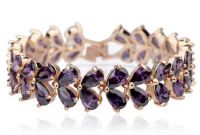 AAA+ Swiss Cubic Zirconia Stone 18k Gold Plated Bracelets bangles women bracelet Jewelry