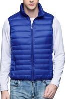 Custom Logo Zipper Winter Puffer Vest Jacket Men Quilted Hood Utility Puffer Jacket Vest