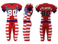 New Arrivals Custom Design Football Uniform Set Sports Suit Men Sublimation Breathable American Football Uniform