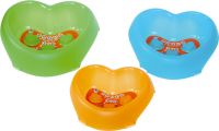 heart-shaped three stakes bowl