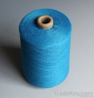 Dope dyed polyester spun yarn