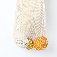 Set Of 3 Reusable Produce Mesh Bags With Drawstrings, 100% Natural Organic Cotton, Fruit And Veg Storage, Laundry Bag, Eco-friendly Bag