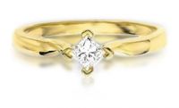 14K Yellow Gold Ring With Diamond