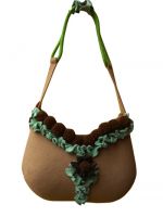 Light Brown Alpaca's Wool Medium Handbag