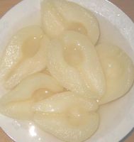 canned bartlett pear halve