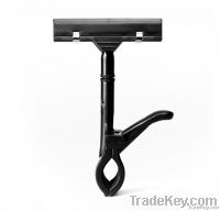 Adjustable shelf rack display clip for metal shelves and glass shelves