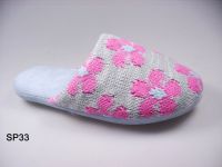 Ladies' knitted indoor slippers