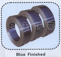 blue finished steel strips