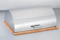 bread box with wooden base