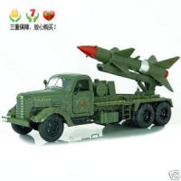 Surface to air missile and transport loaded car model