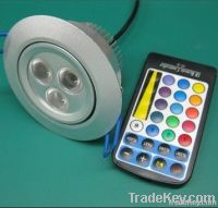 4W RGB led downlight with remote controller