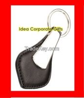 Leather Metal Keychians Promotional Rubber Keyrings