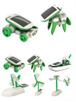 solar 6 in 1 toy kit, solar educational DIY toy 6 in 1