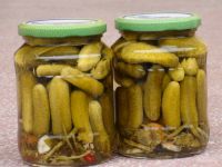 Canned Gherkin in jars