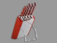 6Pcs Knife Set with Wooden Block