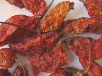Bhut jolokia dried pods and seeds