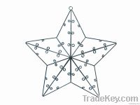 Christmas Star Design iron Business Name Card Holder