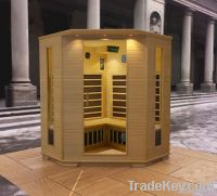 luxurious corner far infrared sauna cabin , carbon heater sauna