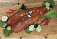 Hot smoked trout fillet