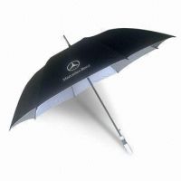 Golf Umbrella with Aluminium Handle, Fiberglass Shaft Made of Pongee