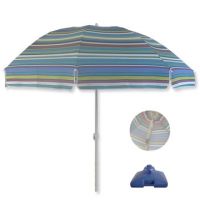 Beach Umbrella with measuring 1.8m x 8 ribs, tilt and made of Oxford